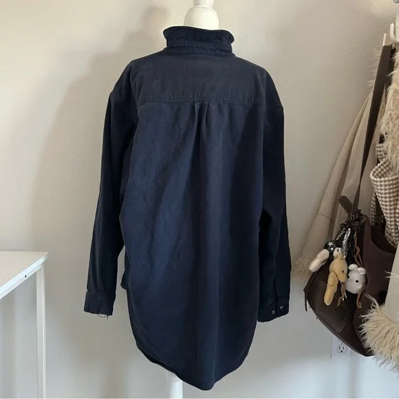 Field & Stream Button Up Heavyweight Flannel In Dark Navy Blue Size XXL Casual - Picture 4 of 10